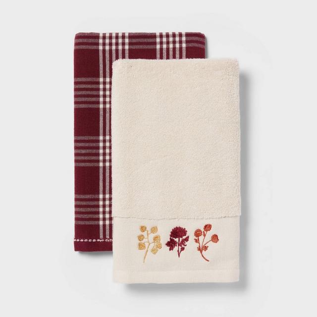 2pk Harvest Botanical Hand Towel - Threshold™