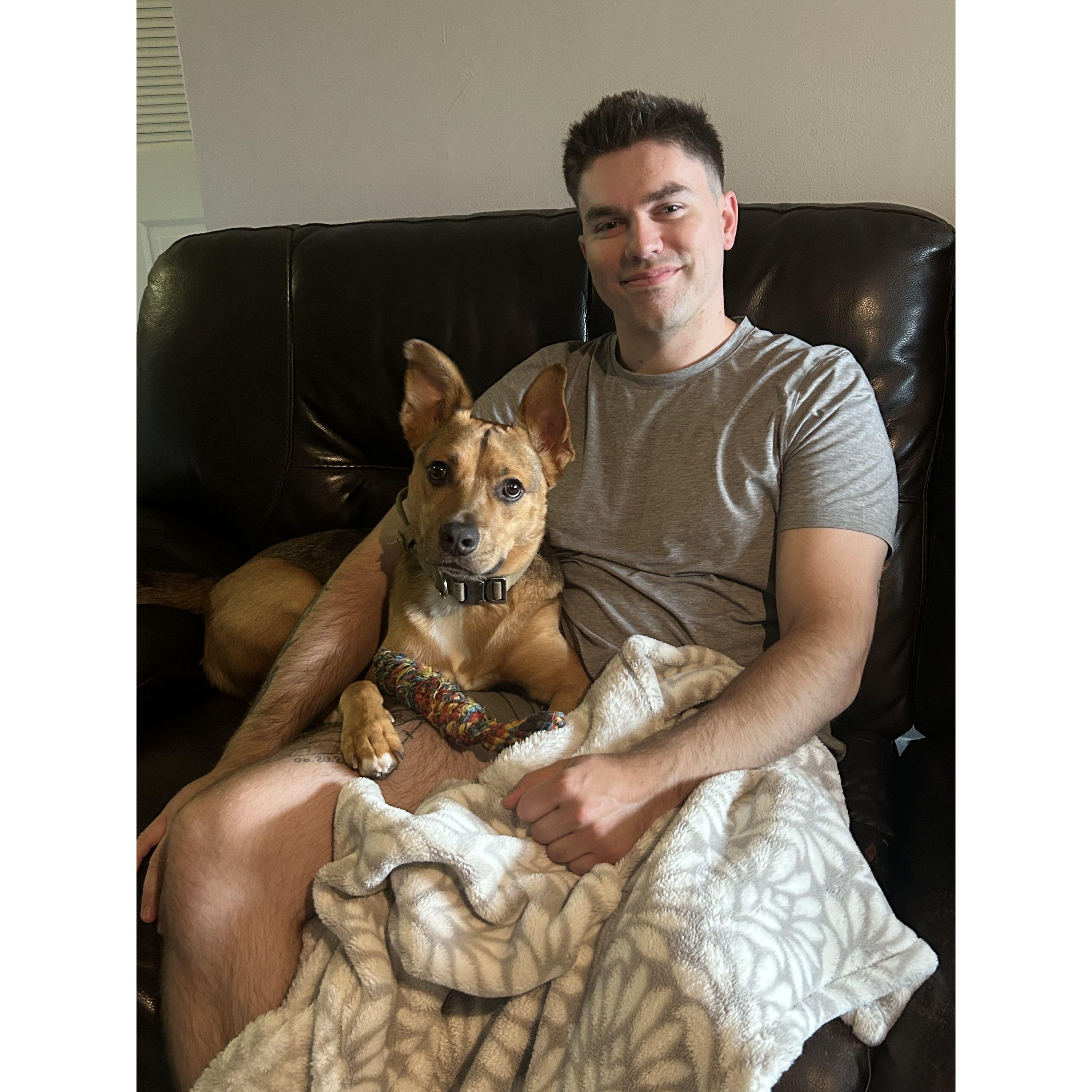 They rescued a dog together in 2022.