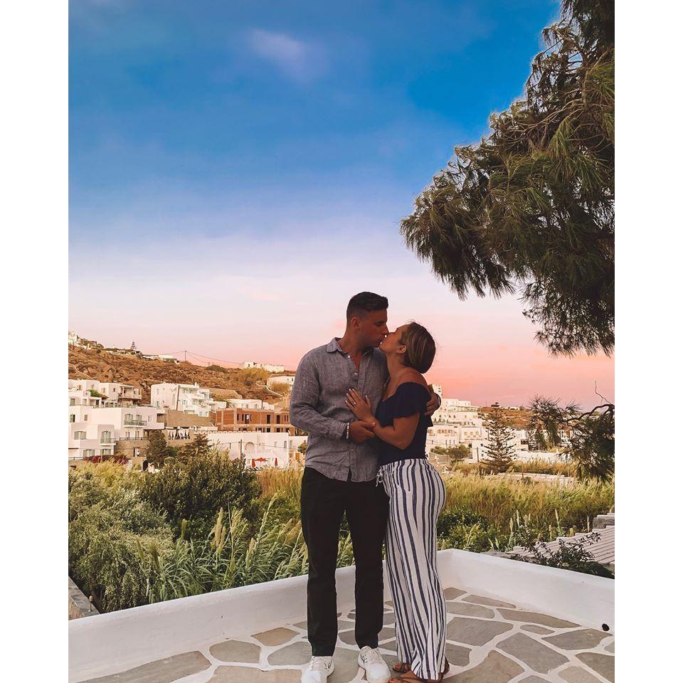 Mykonos, Greece.  The day after Zack proposed!