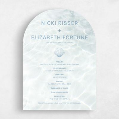 White Arch Wedding Program - Waterview