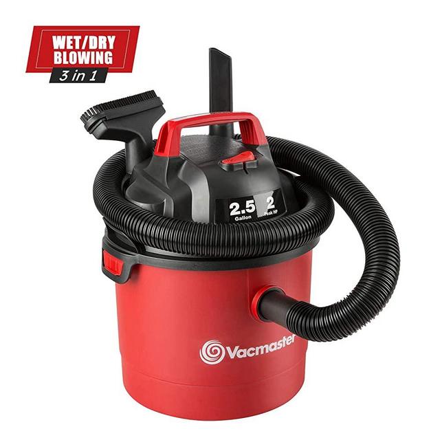 Vacmaster Wet Dry Vacuum Cleaner Portable Lightweight Shop Vacuum Powerful Suction for Dog Hair, Car, Garage, Workshop (2.5 Gallon 2 Peak HP)
