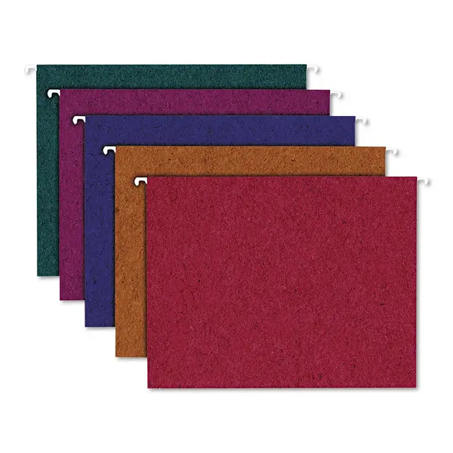 Pendaflex Earthwise Recycled Colored Hanging File Folders 1/5Tab Letter Assorted 20/BX 35117