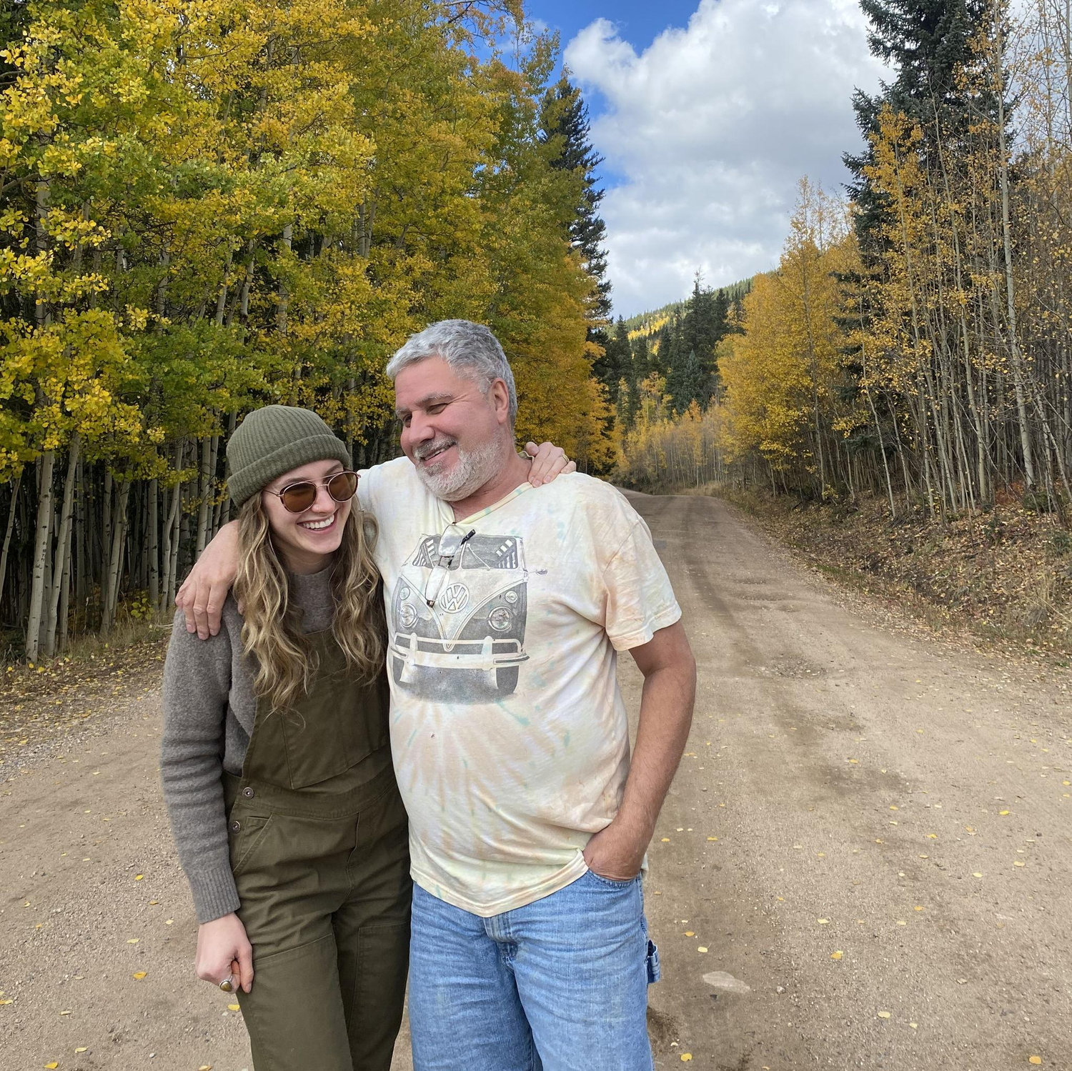 Candid laughs with Teya, Jimbob, and some changing aspen leaves.