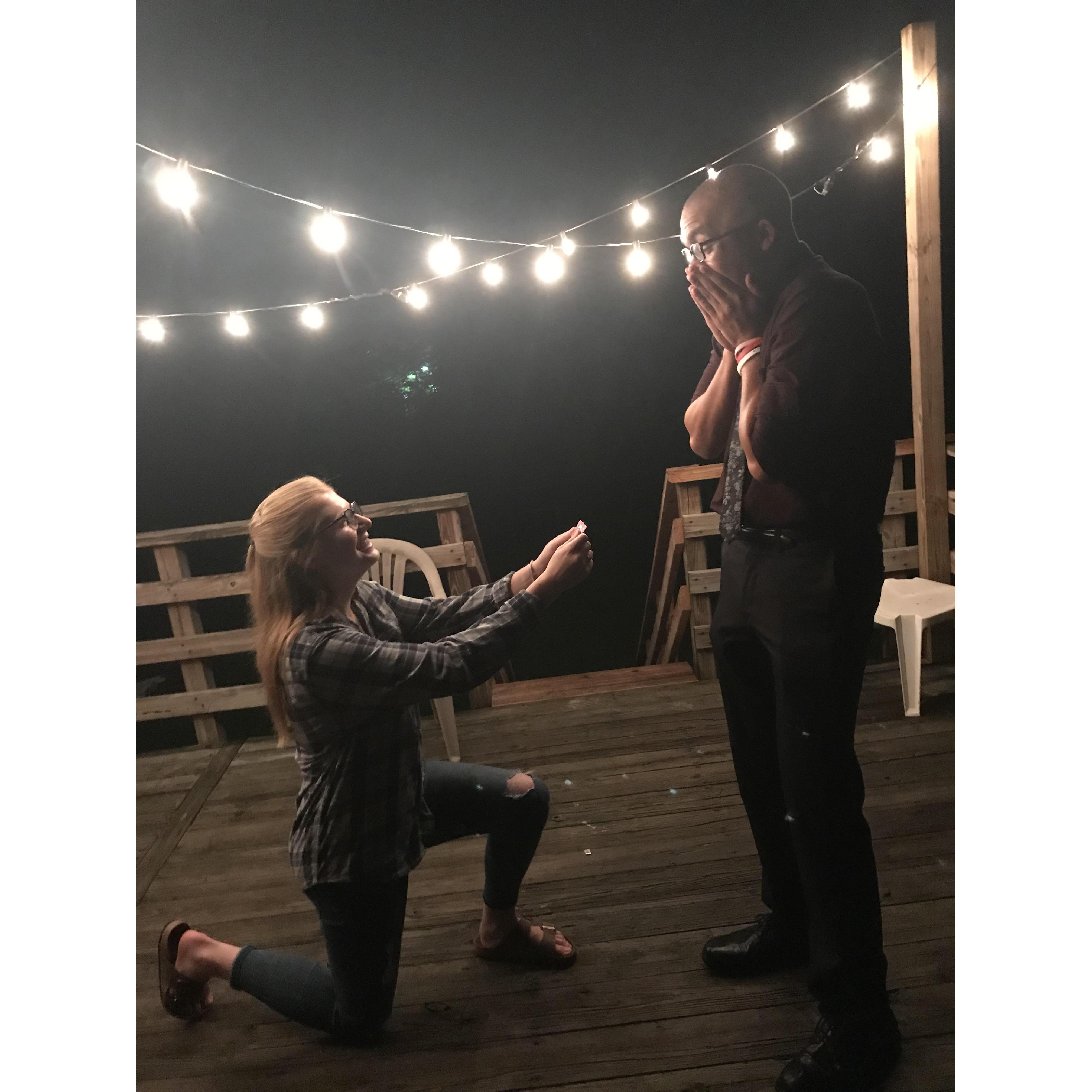 She got to propose with her Laffy Taffy too!
