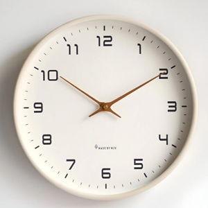Brixton | Wall Clock – Natural Wood Frame - Cream