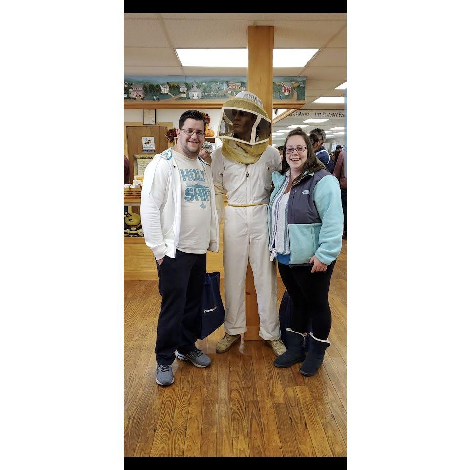 When we met a very talkative bee keeper lol