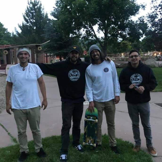 Daniel and some of his groomsmen on national go skate day!