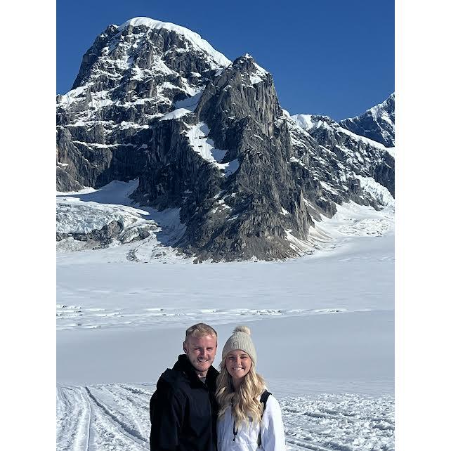 Emma & Eli on a glacier in Alaska.