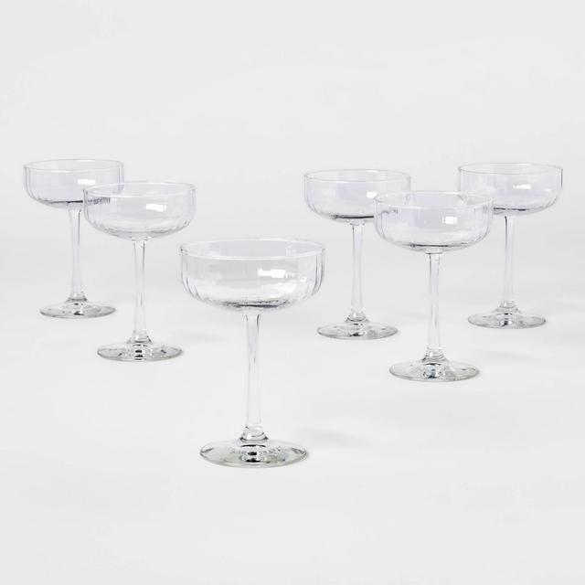 8oz 6pk Glass Saybrook Coupe Cocktail Glasses - Threshold™