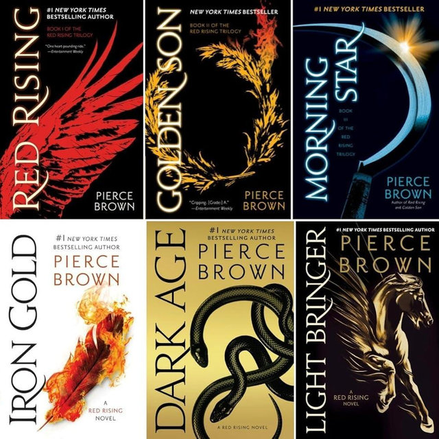 Red Rising Series 6 Books Set - Red Rising, Golden Son, Morning Star, Iron Gold, Dark Age, Light Bringer