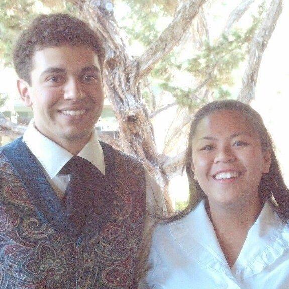 A pic from after a performance of "Much Ado," the show where we met. <3