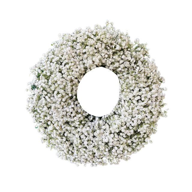 GreenishBlu Fresh Real Babies Breath Spring Wreath