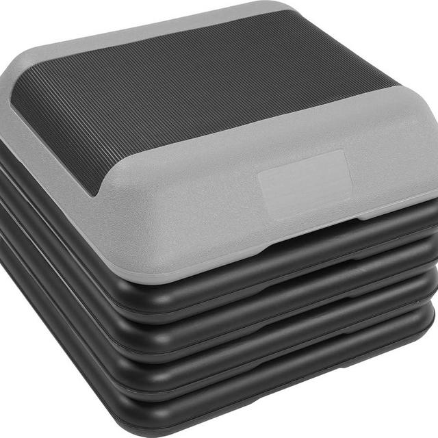 Fitvids Adjustable High Step Aerobic Step Platform with 4 Stackable Risers, Workout Step Platform for Exercise at Home, Stepper with Non-Slip Surface for Fitness Training, Cardio Strength