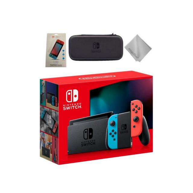 Switch Gaming Console With Neon Blue Joy-Con Controllers & 3 piece Accessories kit