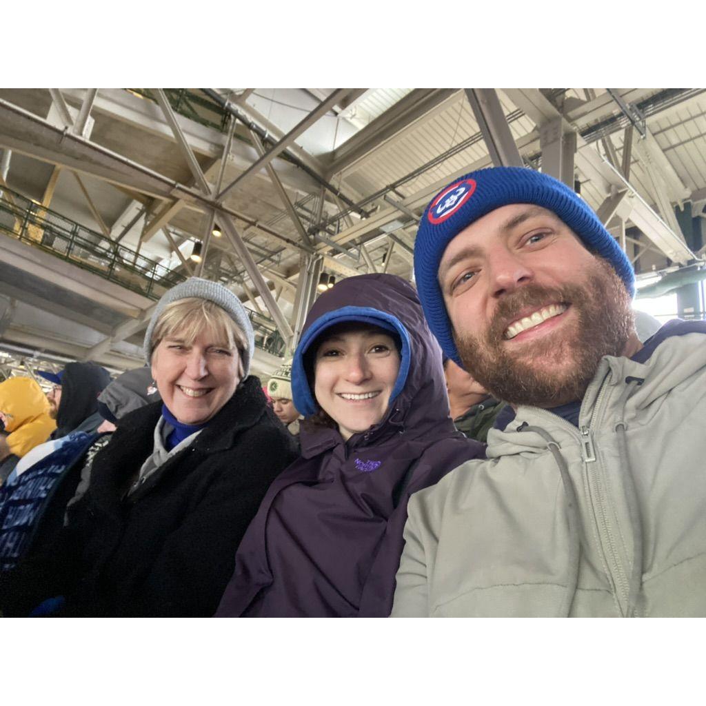 Sarah's first trip to Wrigley for Opening Day!