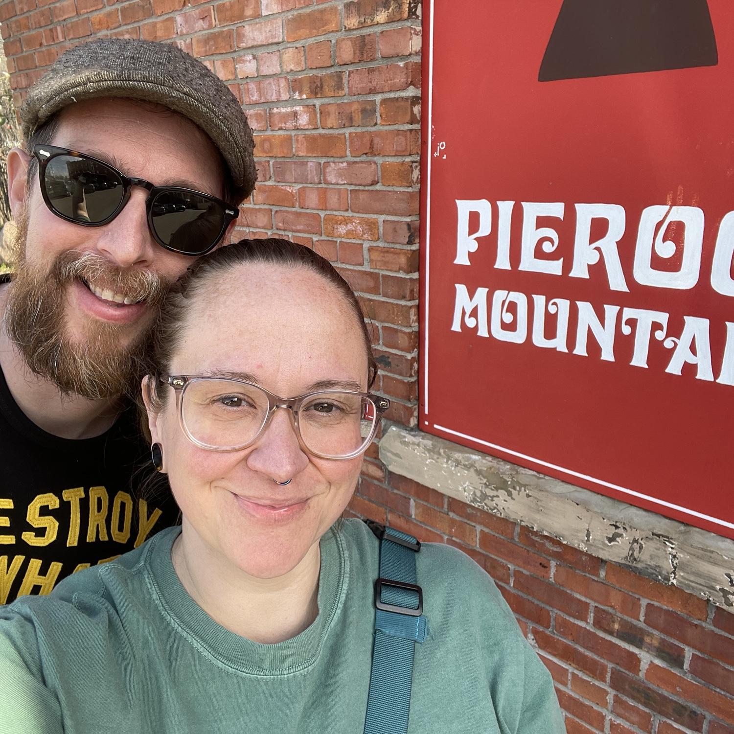 Enjoying pierogi, celebrating 2 years together