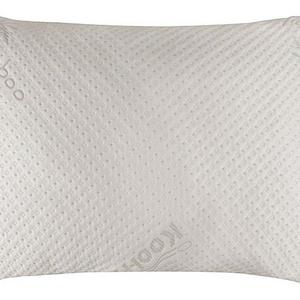 Snuggle-Pedic Ultra-Luxury Bamboo Shredded Memory Foam Pillow Combination With Adjustable Fit and Zipper Removable Kool-Flow Breathable Cooling Hypoallergenic Pillow Cover (Standard)