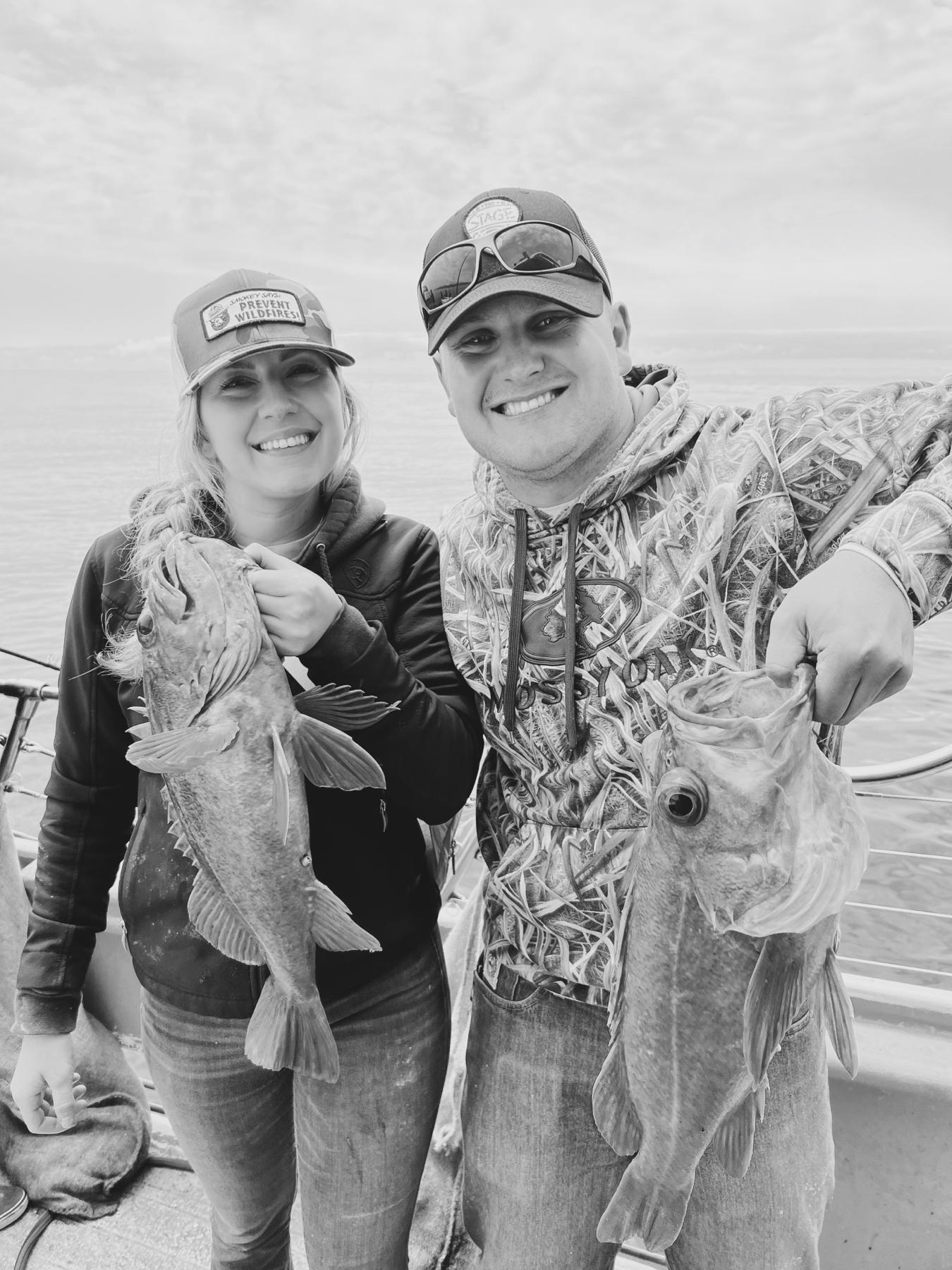 Our first fishing trip together, on the “Caroline” 5/30/23
