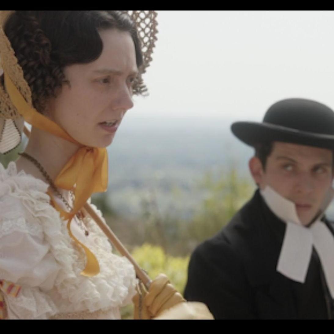 Mr. Elton and I on a lovely picnic on the grounds at Maple Grove.