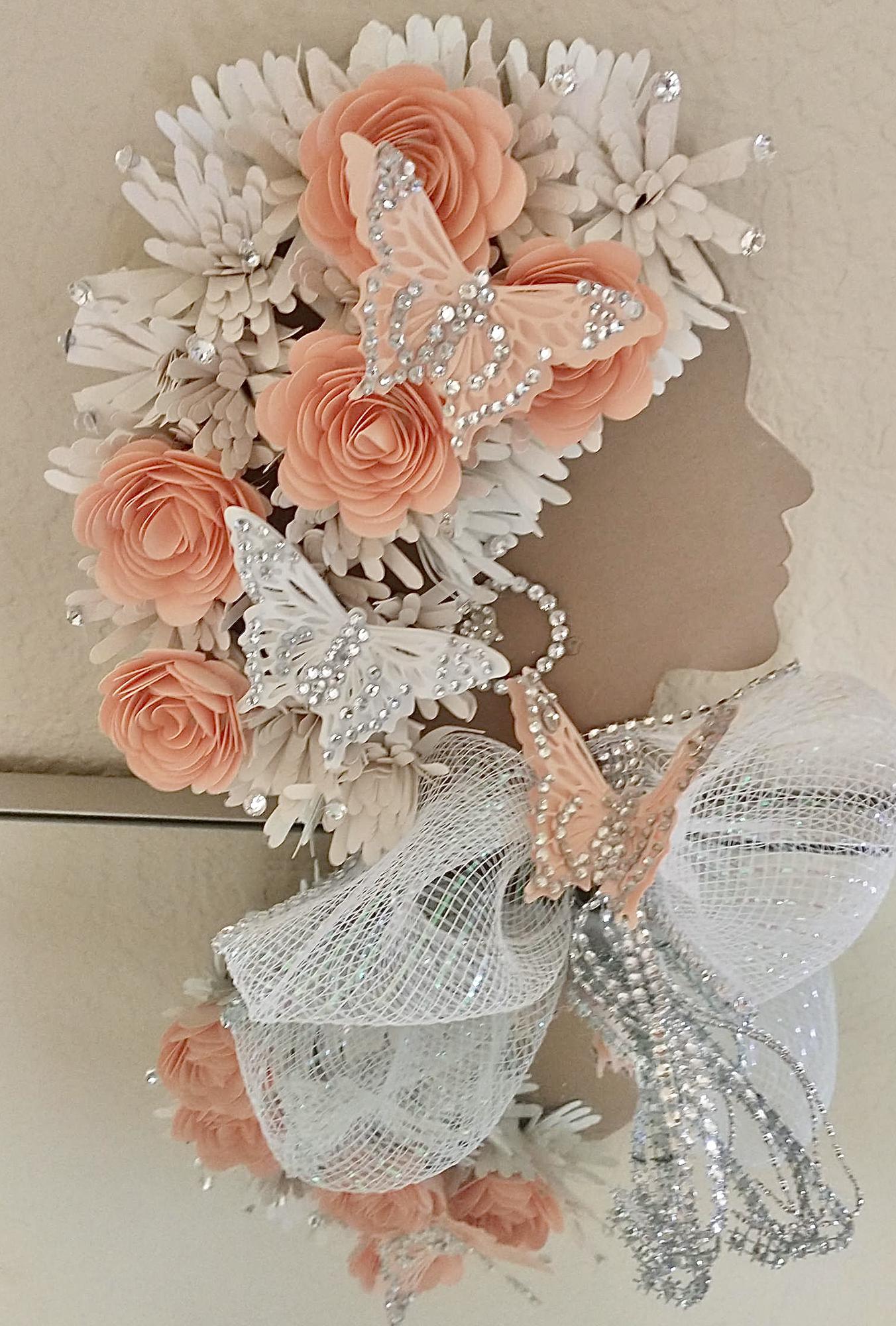 My talented aunt Debbie made us a couple of these beauties for the event tables