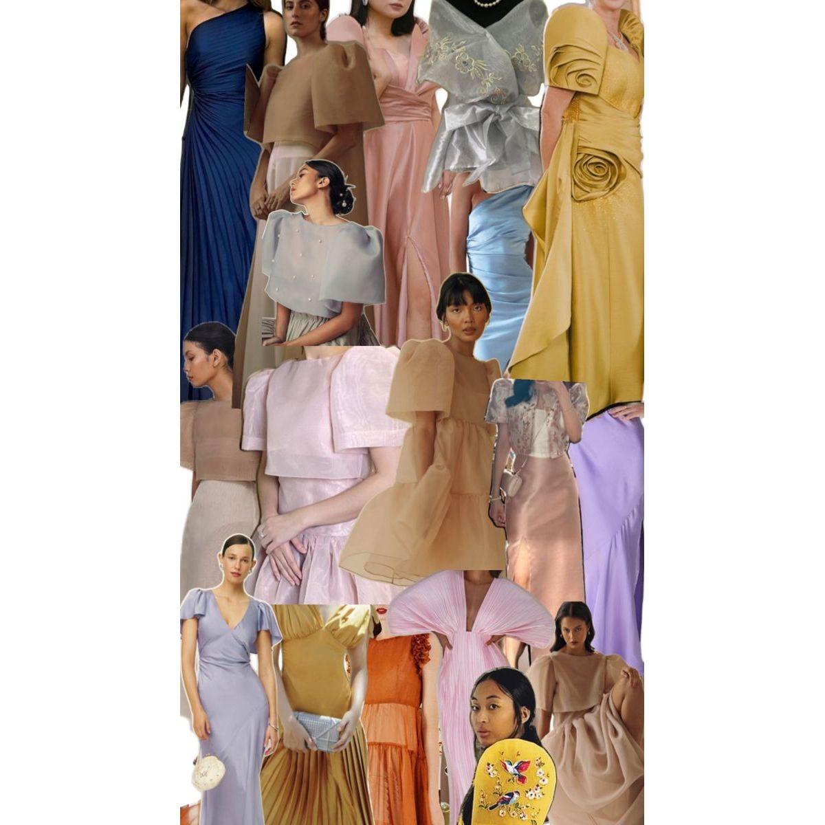 ‘Terno’ or Maria Clara - traditional Filipino dress, known for its distinctive butterfly or puffy sleeves