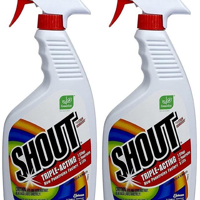 Shout, Laundry Stain Remover,Trigger Spray, Triple-Acting 30 Fl. Oz. (Pack of 2)