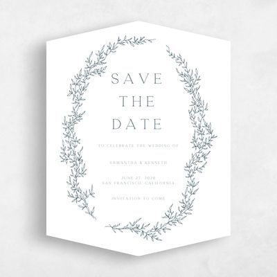 White Diamond Wedding Save the Date - Rhys Portrait
