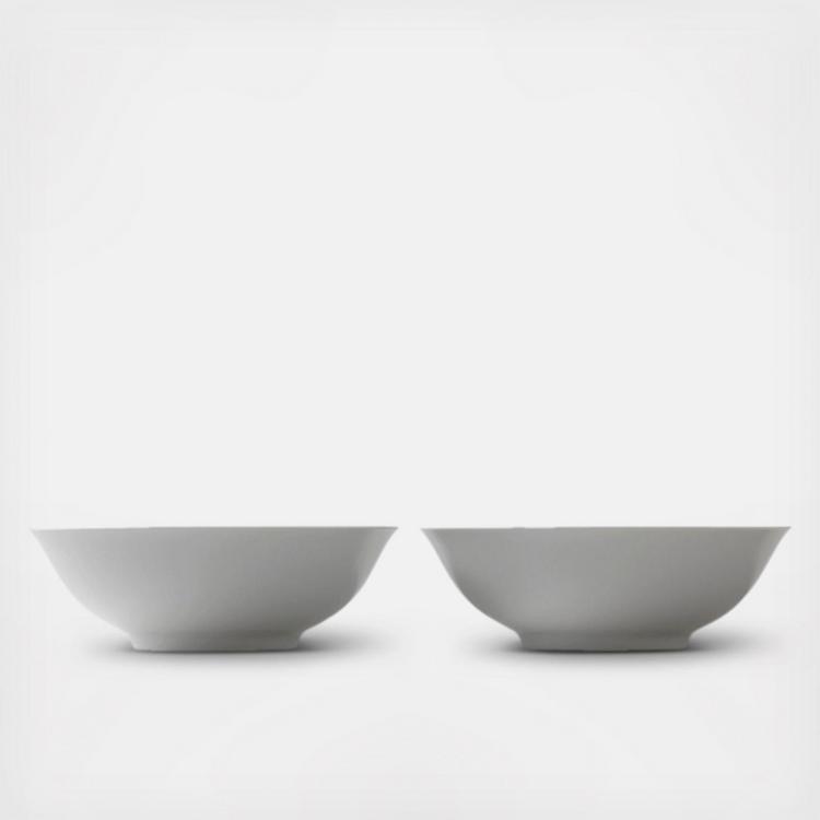 Royal Copenhagen, White Fluted Cereal Bowl, Set of 2 | Zola