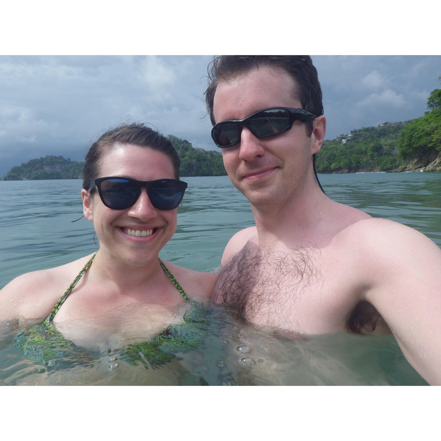 Costa Rica! Right after we took this picture, Mike got hit by a flying fish.