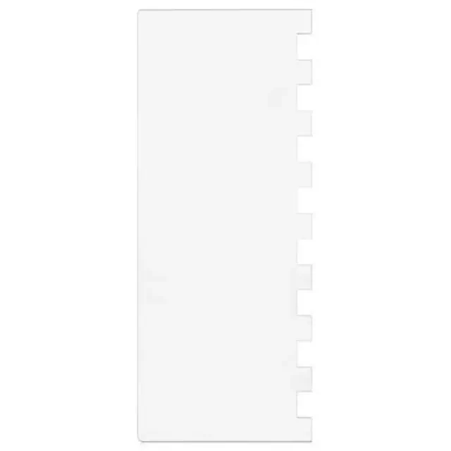 Impresa 11.5" Tall Clear Acrylic Icing Frosting Stripes Comb Large Cake Smoother Scraper with Patterned Edge for Cake Decorating
