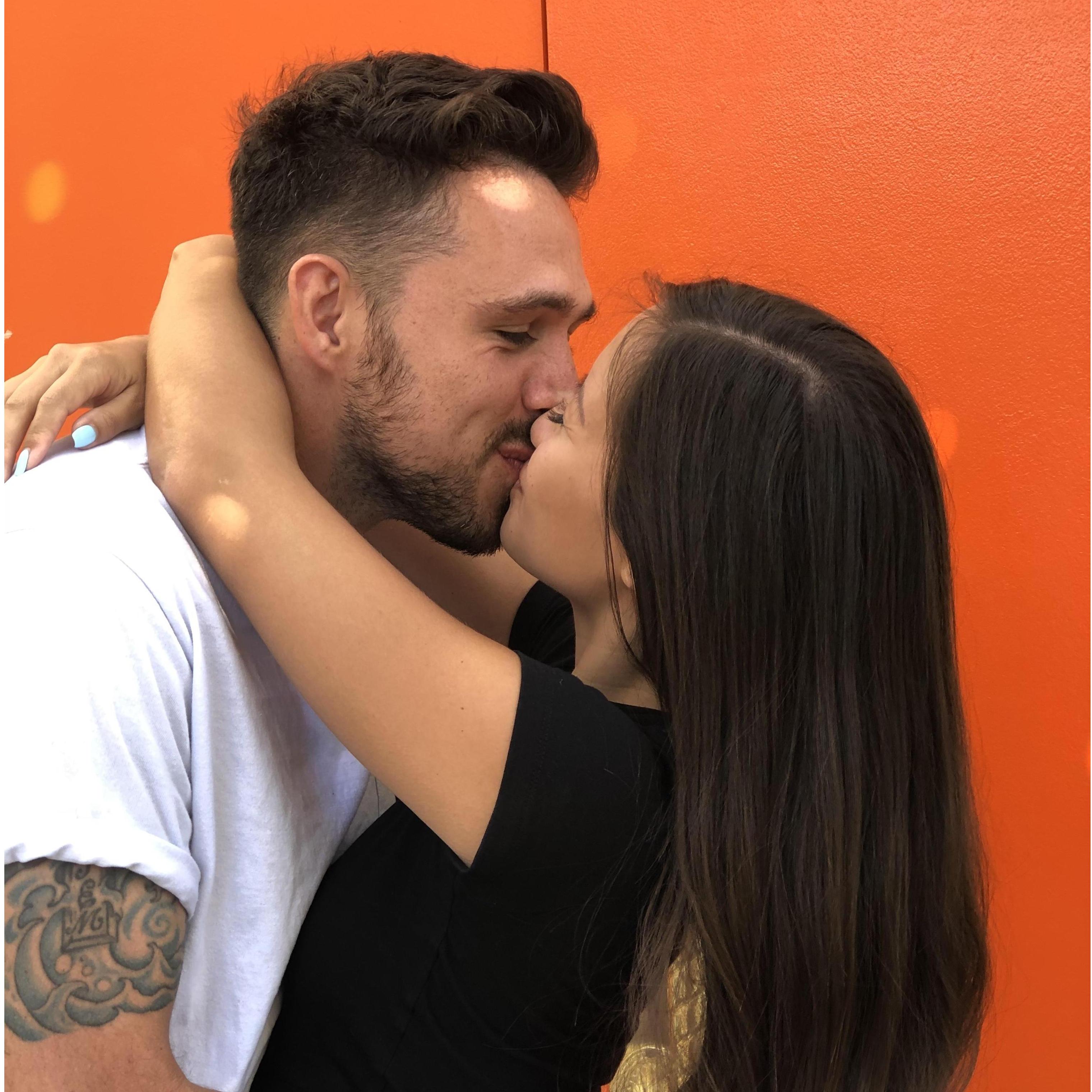 Stealing kisses after an amazing weekend in Palm Springs.