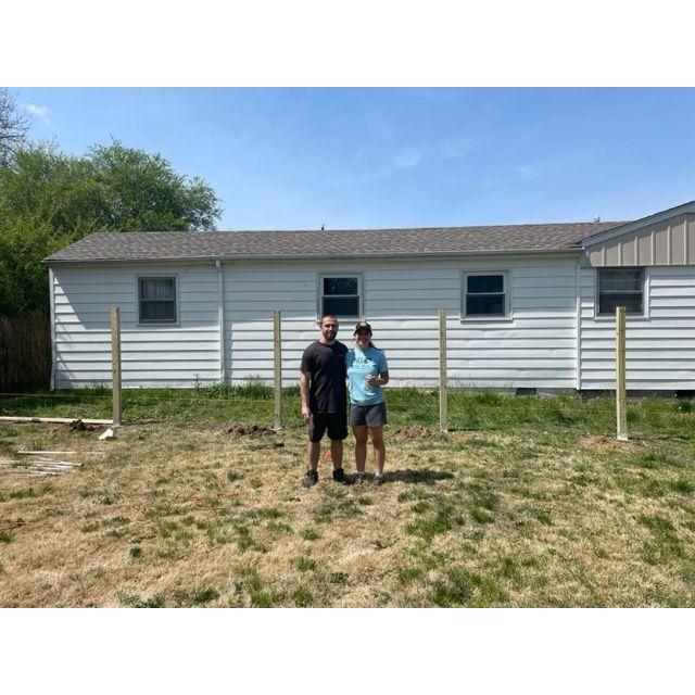 Building our fence, man that was a tough project!