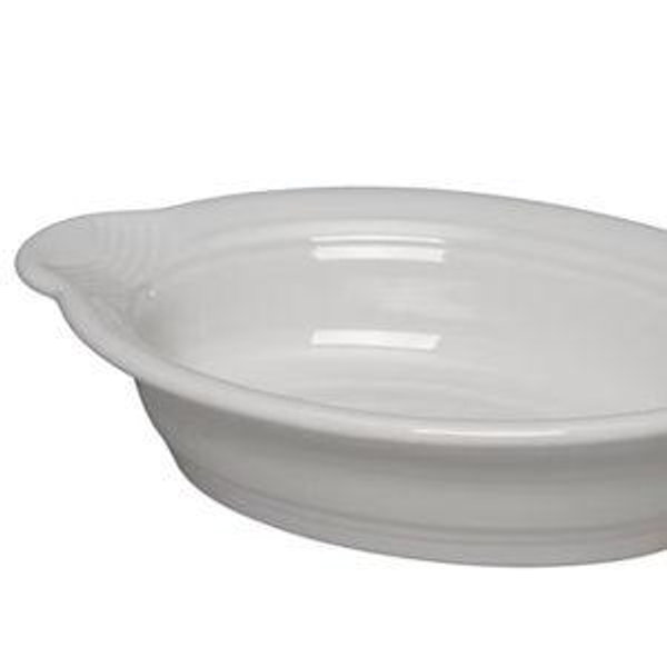 Oval Baker 10 1/4 in 40 oz - White