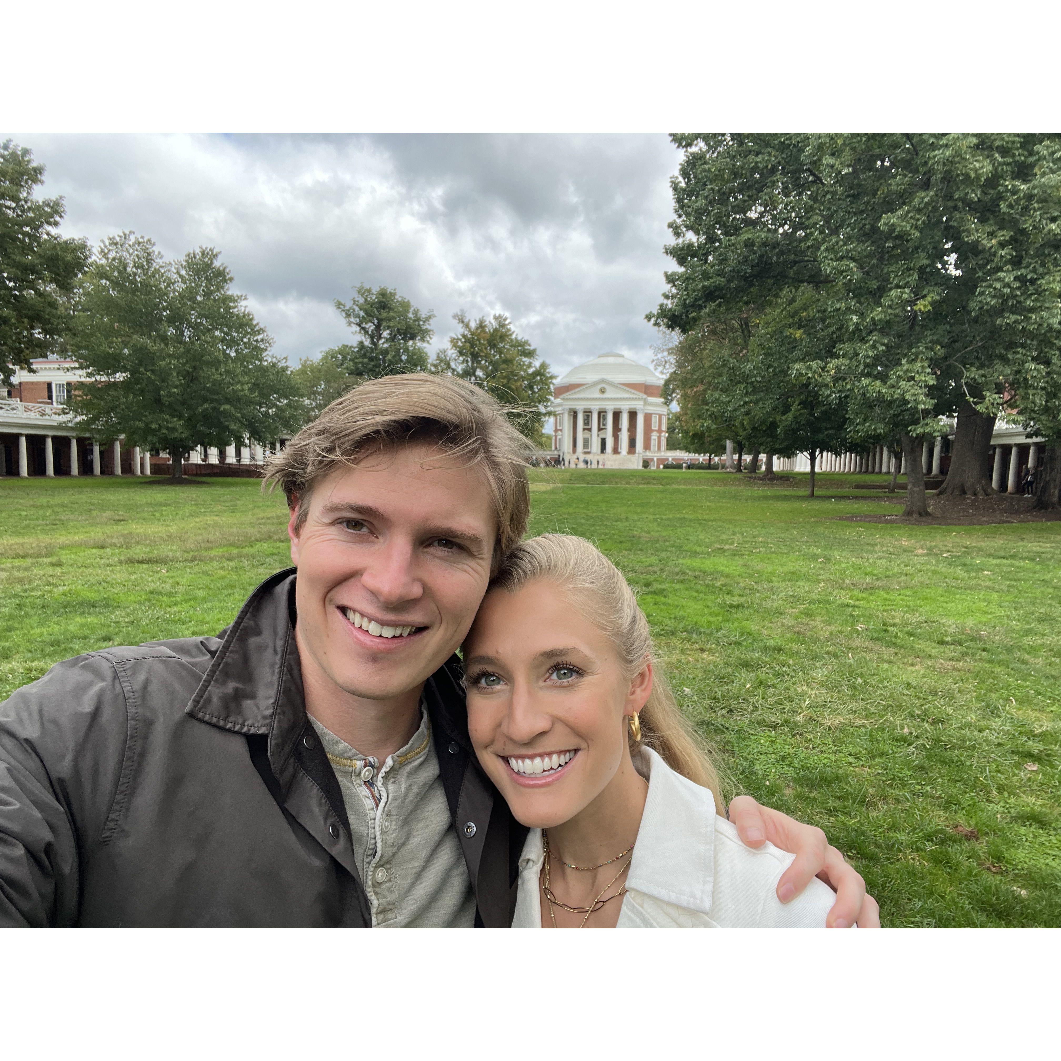 They're proud Hoos and feel blessed to have met in a town they love