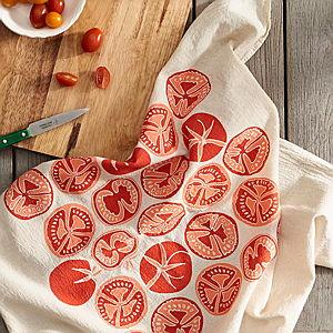 Tomato Slice Cotton Dish Towel