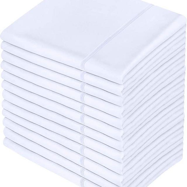 Utopia Bedding Pillowcases - 12 Pack - Bulk Pillowcase Set - Envelope Closure - Soft Brushed Microfiber Fabric- Wrinkle, Shrinkage and Fade Resistant Pillow Covers (King, White)