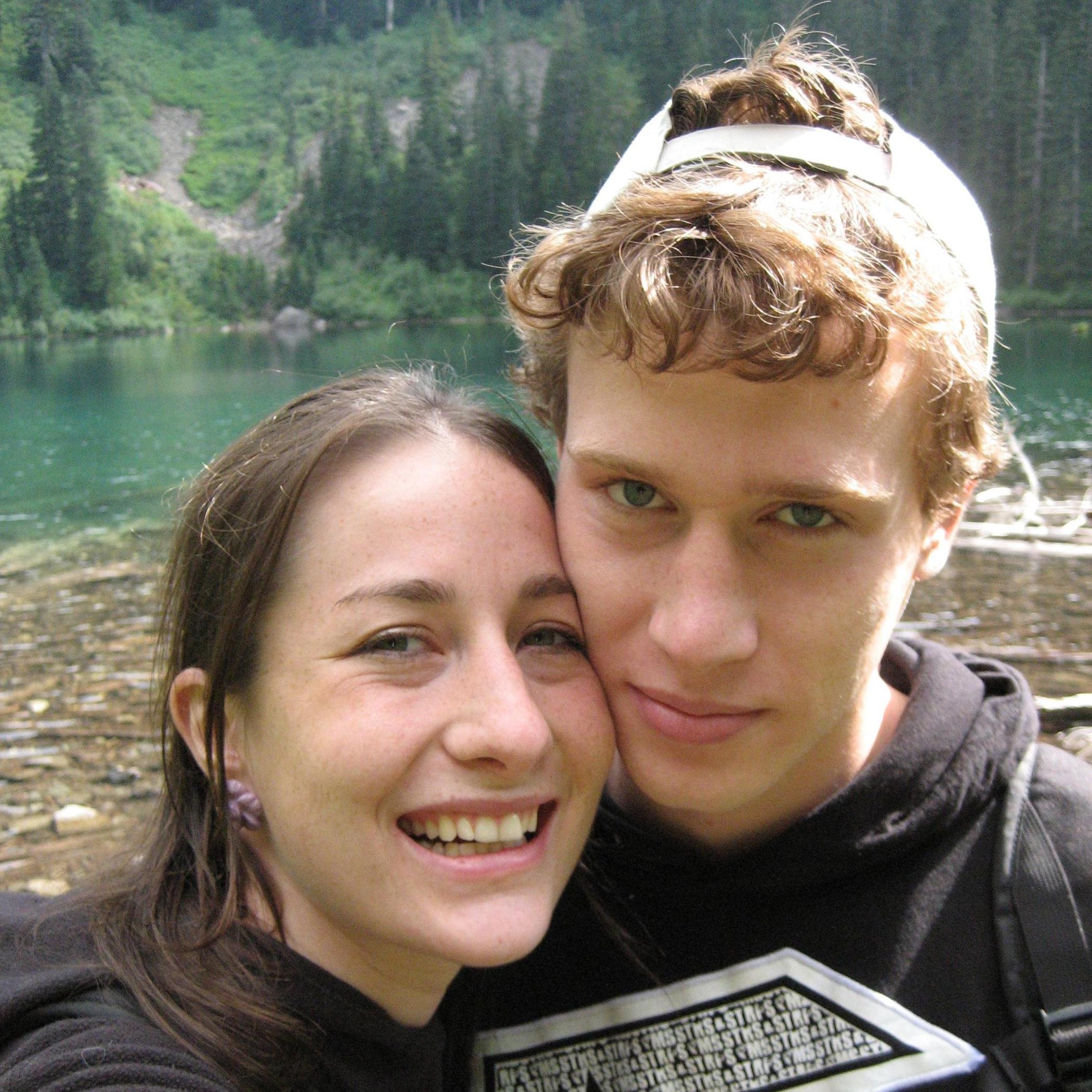 On a hike to Annette Lake, WA back in our college days