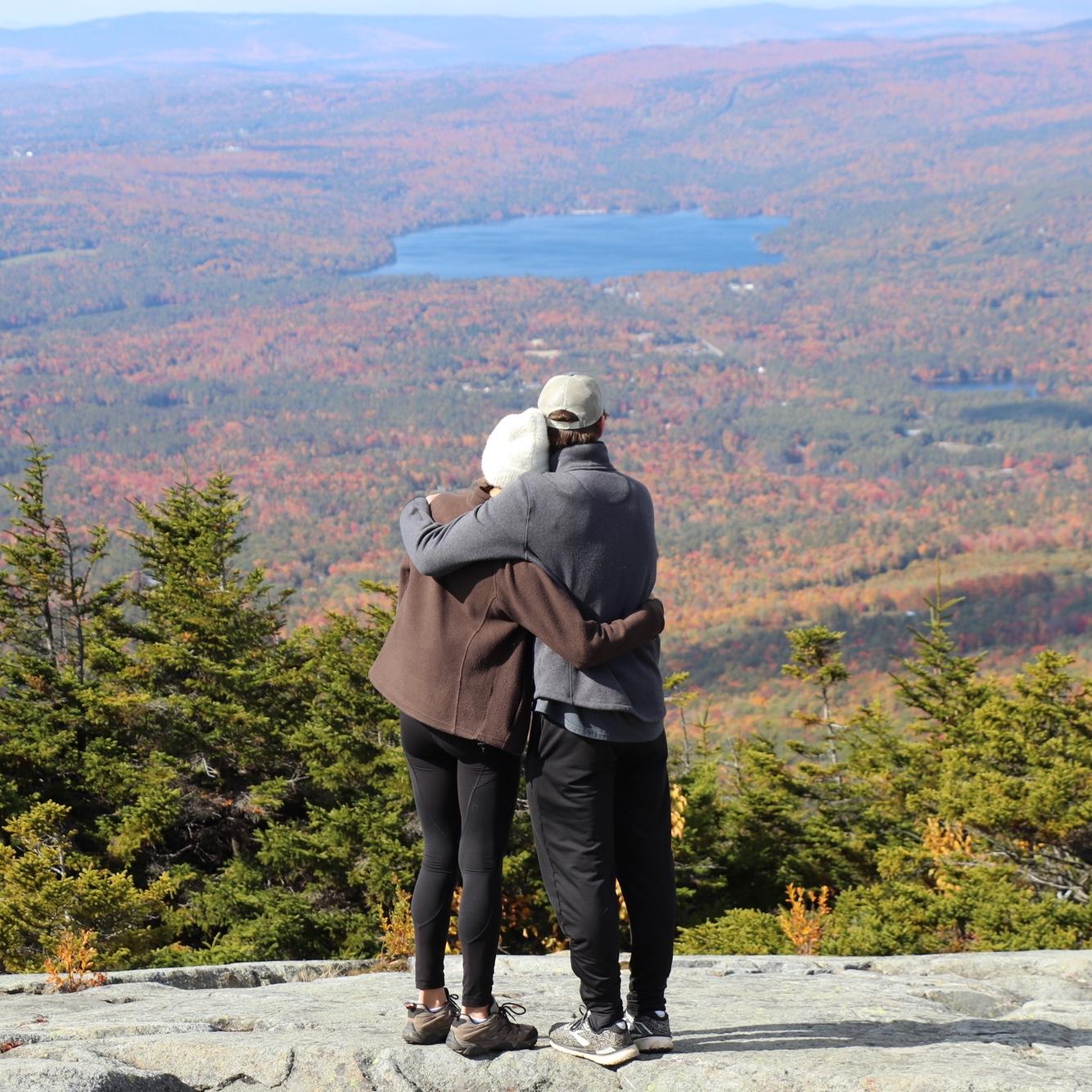 T & B admiring the New Hampshire foliage !