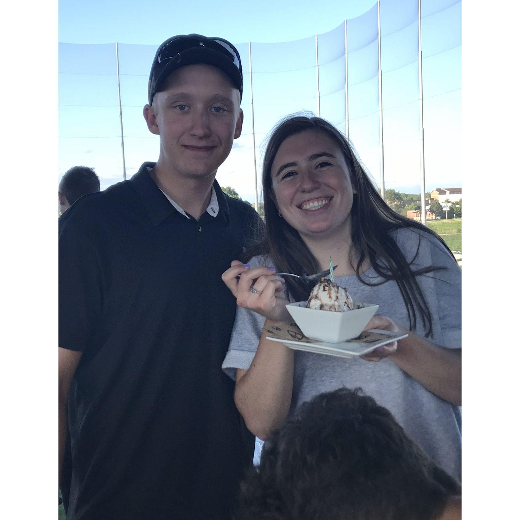 My birthday at Top Golf