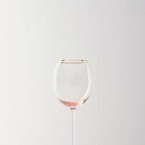 Gilded Rim White Wine Glass