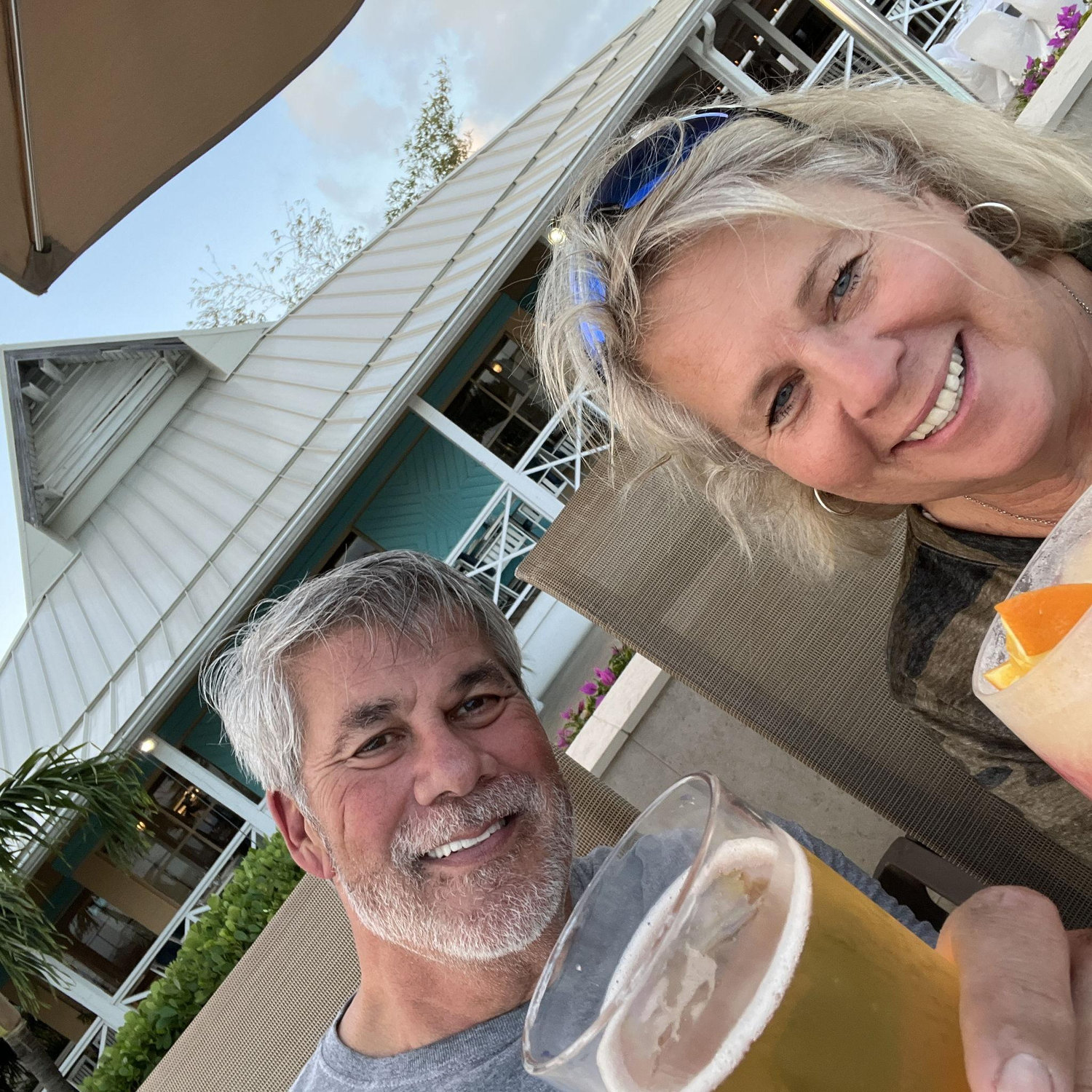 One of our favorite past times is having a cold beer on a sunny patio!