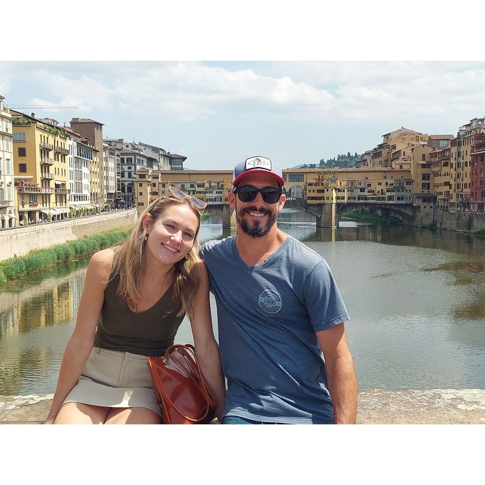 In Florence Italy on our first international trip together!