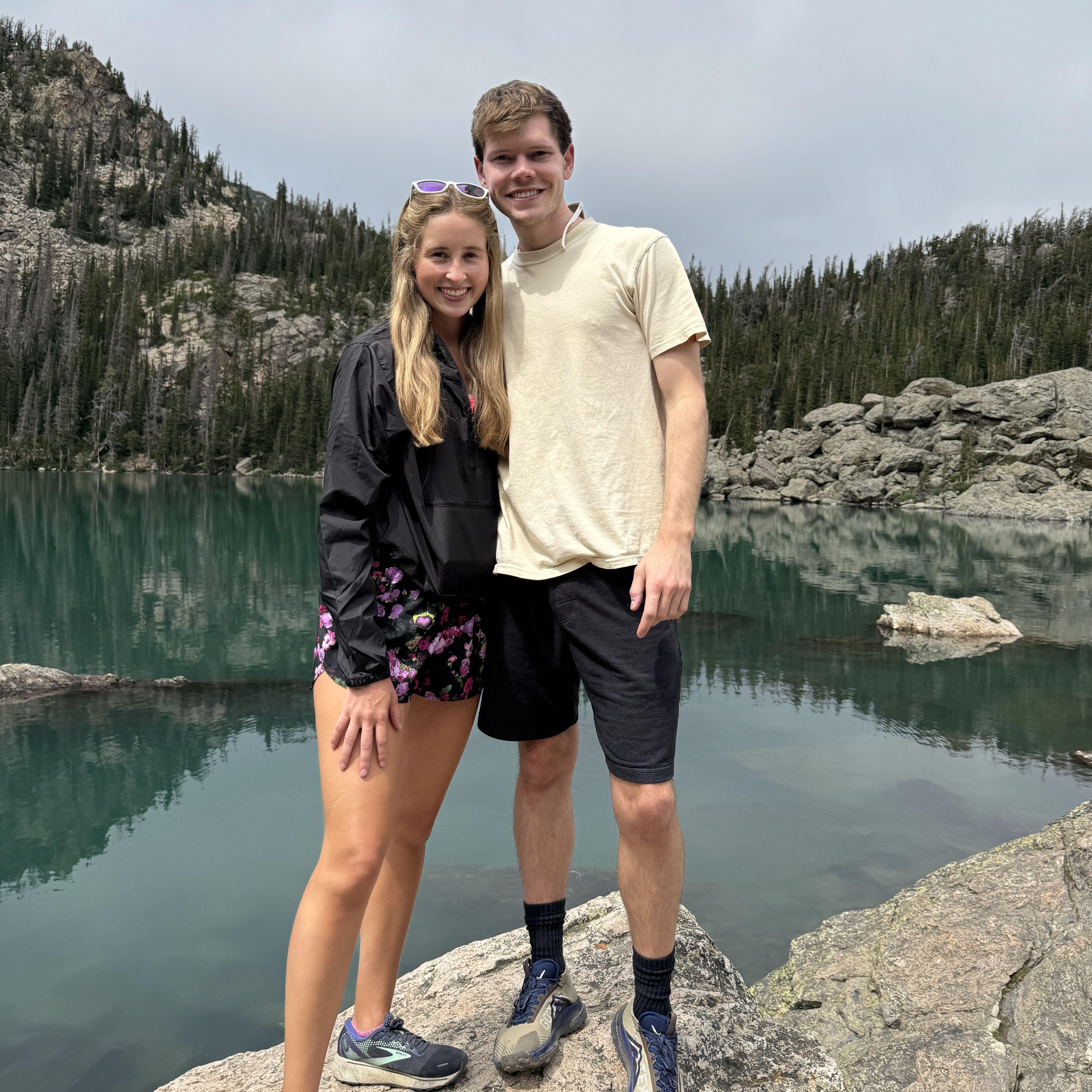 Hiking in Estes Park to Lake Hiyaha while in CO for Luke & Emma's wedding!
