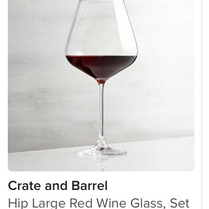 Crate and Barrel - Hip Large Red wine glass (set of 4)