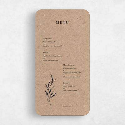 Yellow Rounded Wedding Menu - Griffith