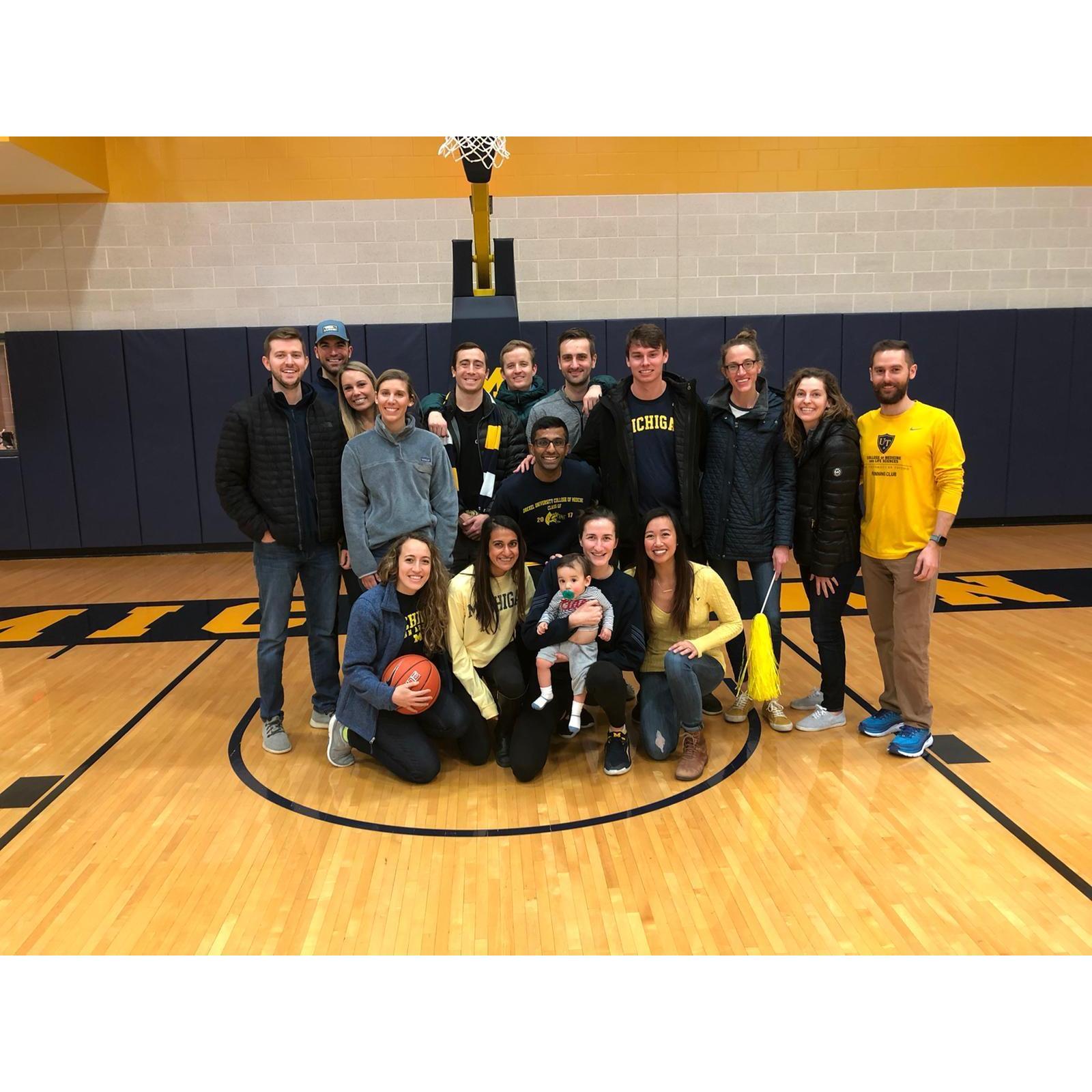 Year 4 - Michigan Women's basketball game with Nathan's co-residents!