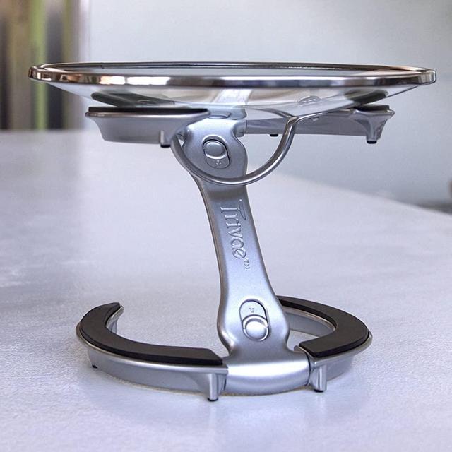 Trivae Unique Patented Pan Lid, Utensil and Pot Holder, Dish/Cake Serving Stand and Trivet in One - Perfect Gift for the Kitchen Lover