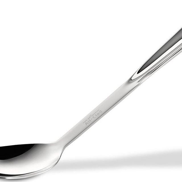 All-Clad T102 Stainless Steel Solid Spoon/Kitchen Tool, 13-Inch, Silver