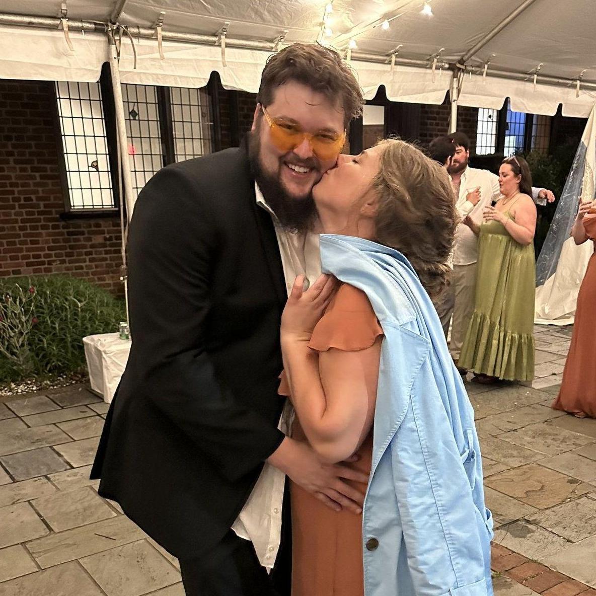On the dance floor at Cate's wedding