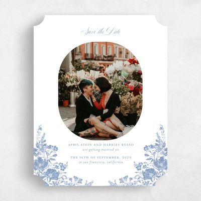 White Ticket Wedding Save the Date - Heloise Photo